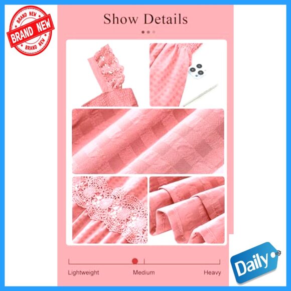 Smocked Maxi Dress with Pockets, Cap Sleeve, Square Neck, Lace Detail - Picture 6 of 7